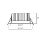 ART-RD-214 LED Светильник встраиваемый неповоротный Downlight   -  Встраиваемые светильники 